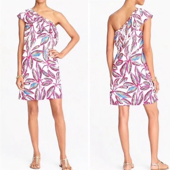 J.Crew One Shoulder Printed Dress - Picture 5 of 10